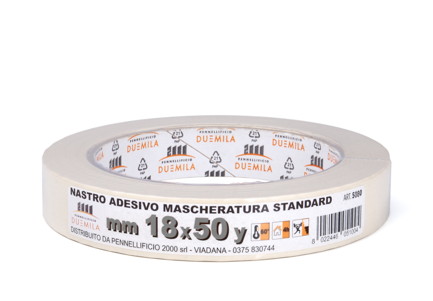 NASTRO IN CARTA PER MASCHERATURA E PER IMBIANCHINI RIMOZIONE SENZA RESIDUI ANTIMACCHIA DIMENSIONI 18 MM X 45 M