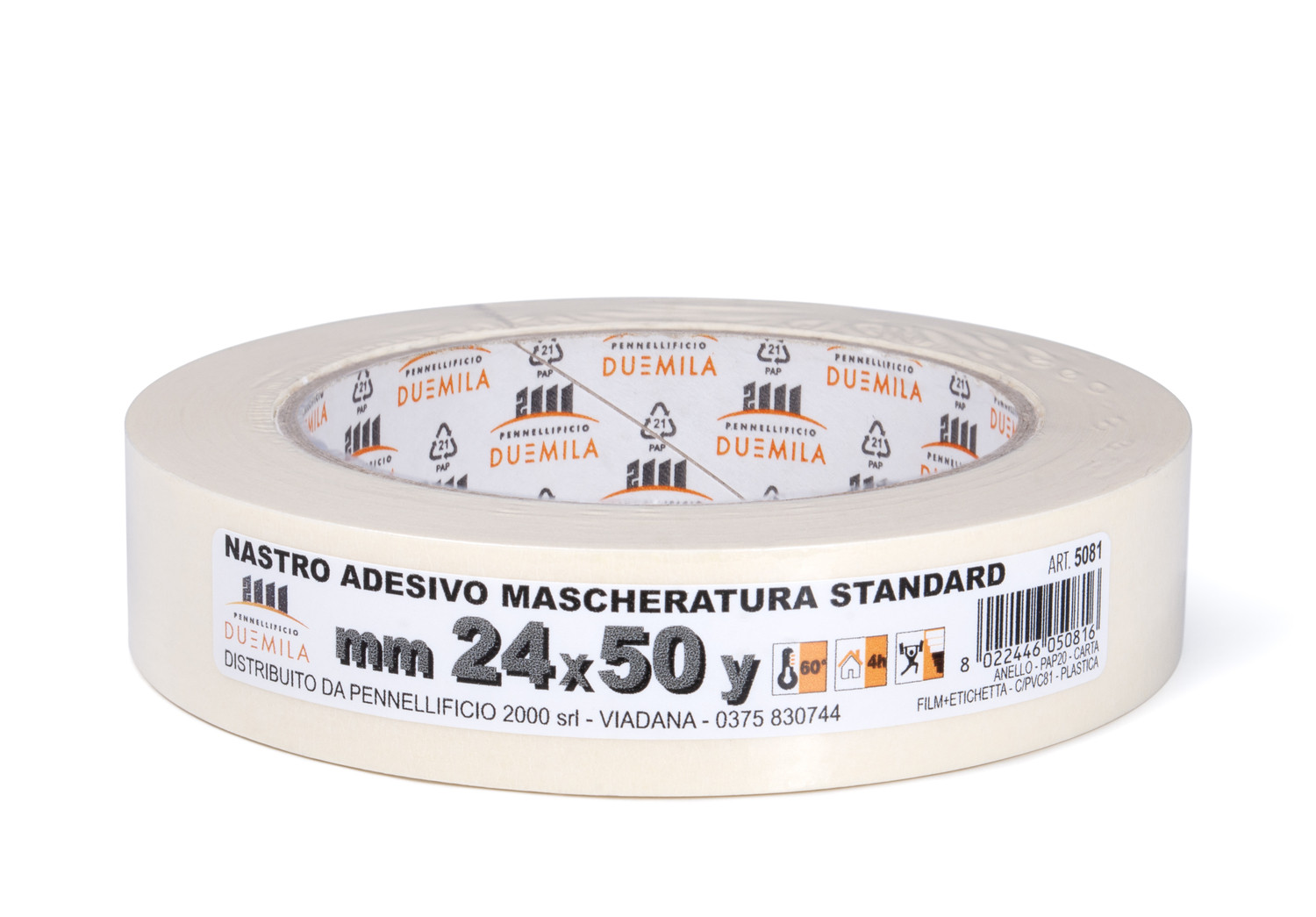 NASTRO IN CARTA PER MASCHERATURA E PER IMBIANCHINI RIMOZIONE SENZA RESIDUI ANTIMACCHIA DIMENSIONI 24 MM X 45 M