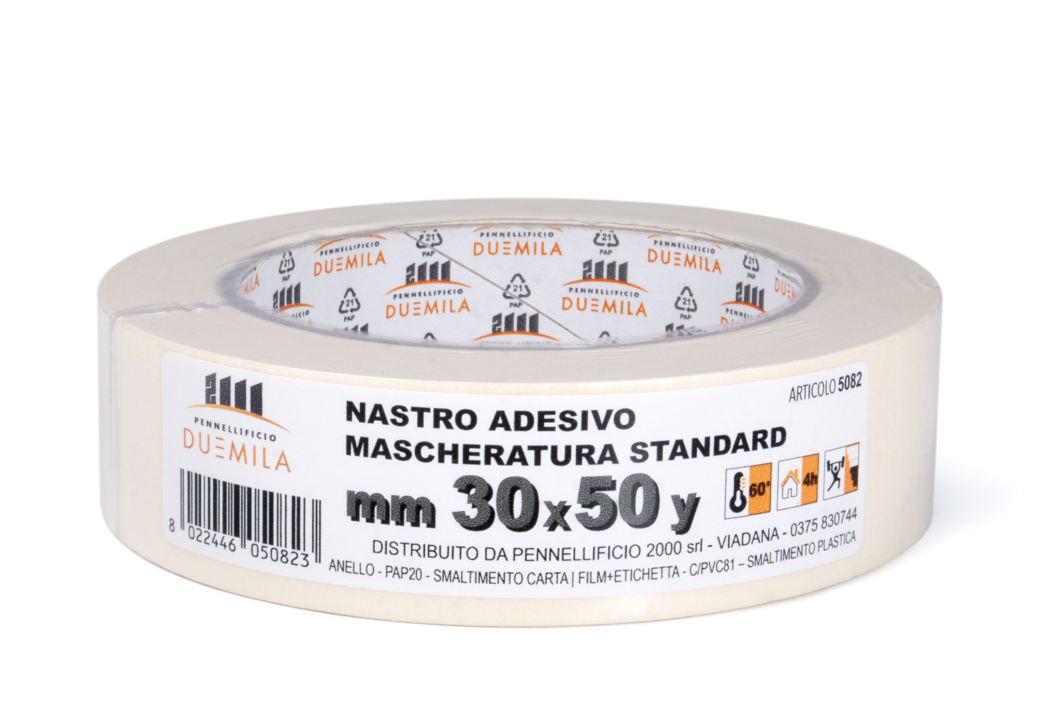 NASTRO IN CARTA PER MASCHERATURA E PER IMBIANCHINI RIMOZIONE SENZA RESIDUI ANTIMACCHIA DIMENSIONI 30 MM X 45 M