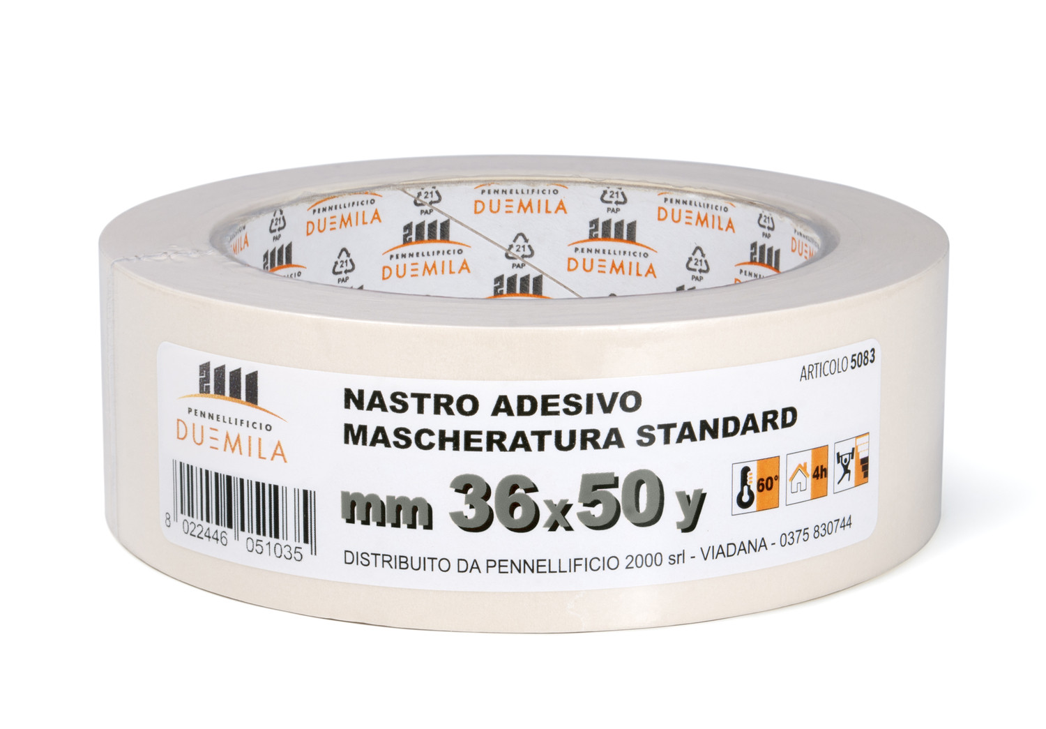 NASTRO IN CARTA PER MASCHERATURA E PER IMBIANCHINI RIMOZIONE SENZA RESIDUI ANTIMACCHIA DIMENSIONI 36 MM X 45 M