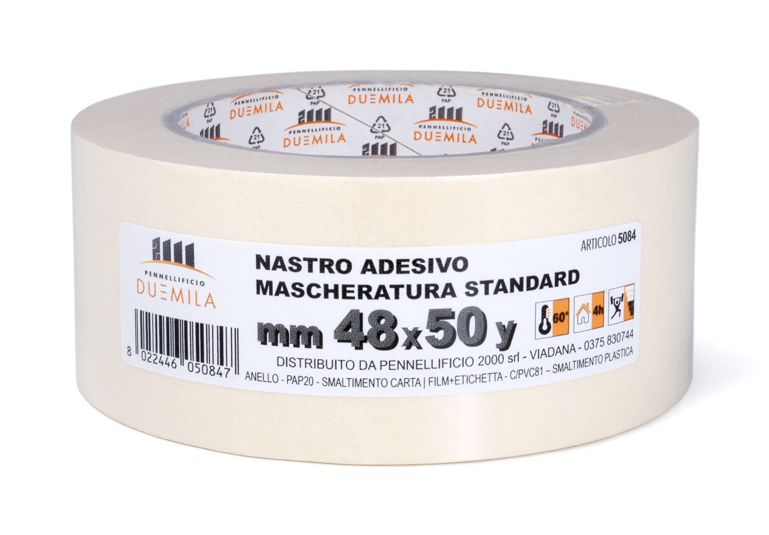 NASTRO IN CARTA PER MASCHERATURA E PER IMBIANCHINI RIMOZIONE SENZA RESIDUI ANTIMACCHIA DIMENSIONI 48 MM X 45 M